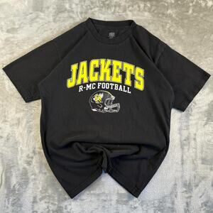 R-MC Jackets Football Graphic T Shirt Mens Large Black TRT Classics Tee